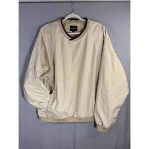 Dockers Golf Vintage Windbreaker Khakiwear Pullover Jacket sz L Light Beige